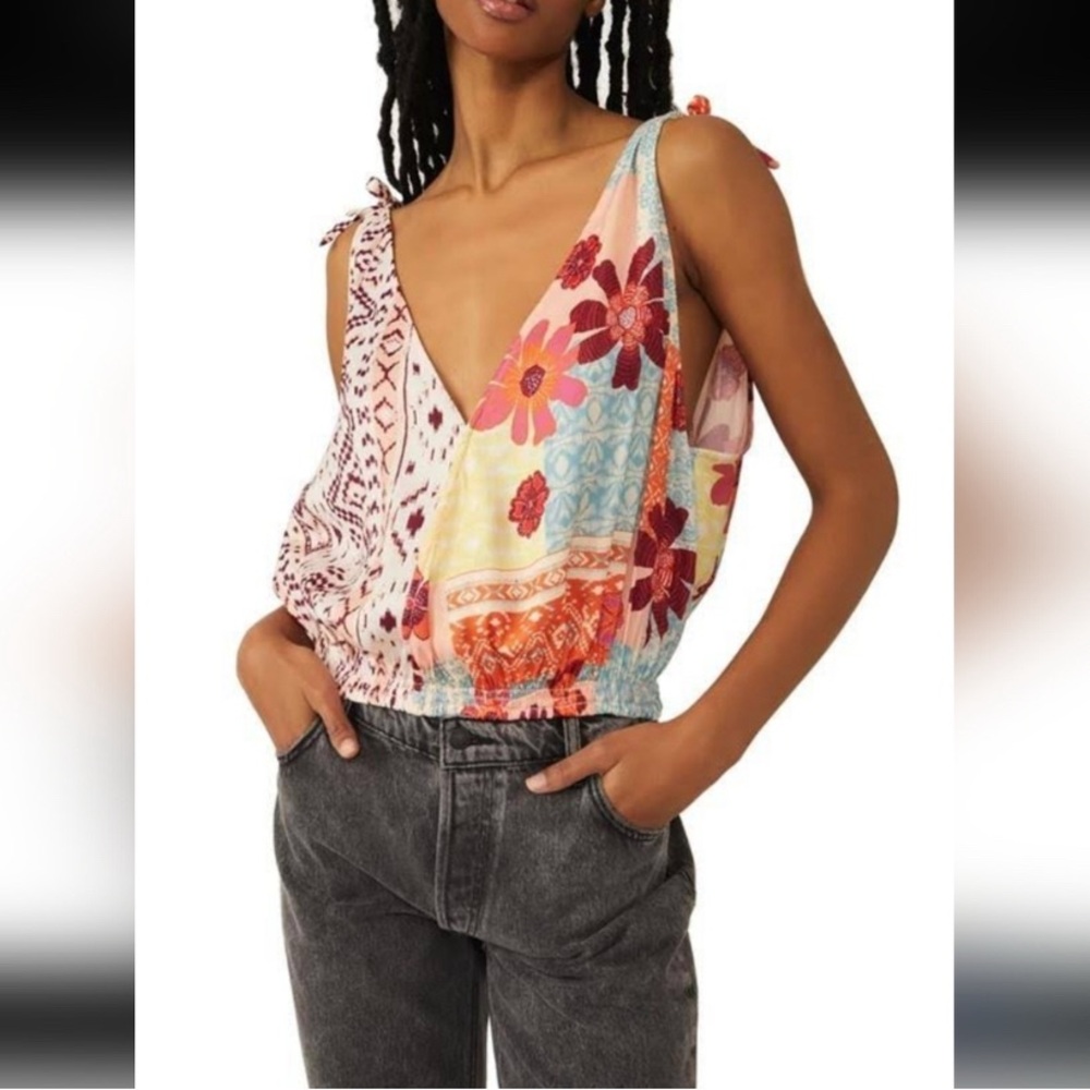 NWOT | Free People | Tied To You | Floral Multi | Tie | XS
